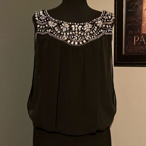 BISOU BISOU SIZE 14 SLEEVELESS SEQUIN DRESS - Picture 2 of 11